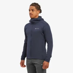 Fleece & Mid Layer-Montane Mens Fury Lite Hoodie - Eclipse Blue