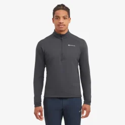 Fleece & Mid Layer-Montane Mens Fury Lite Pull-On - Midnight Grey