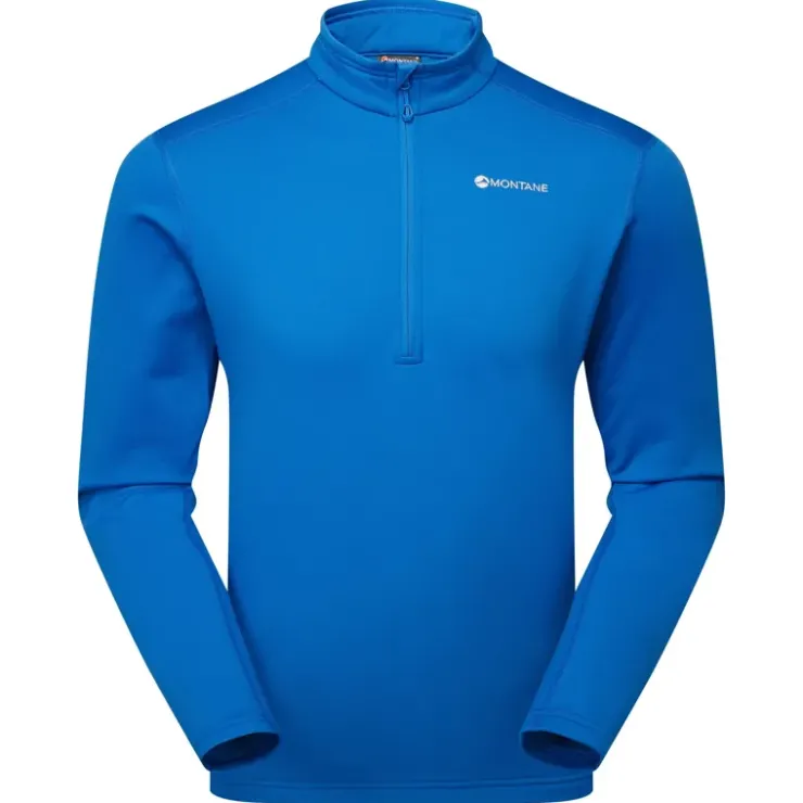 Fleece & Mid Layer-Montane Mens Fury Lite Pull-On - Neptune Blue