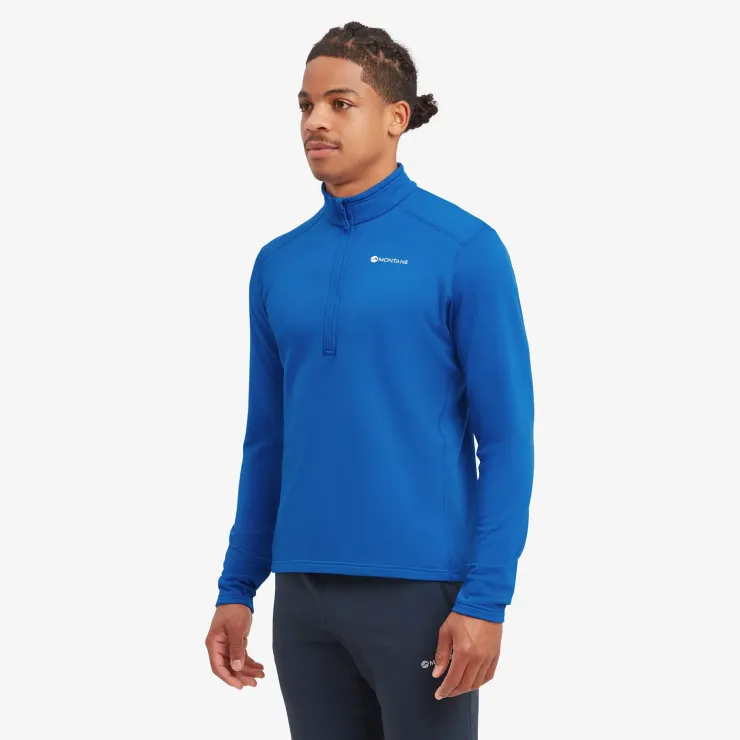 Fleece & Mid Layer-Montane Mens Fury Lite Pull-On - Neptune Blue