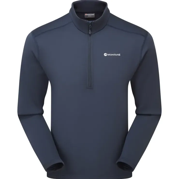 Fleece & Mid Layer-Montane Mens Fury Lite Pull-On - Eclipse Blue