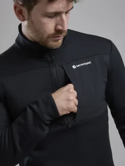 Fleece & Mid Layer-Montane Mens Fury XT Pull-On - Black