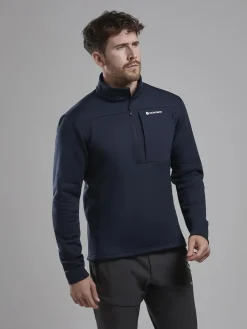 Fleece & Mid Layer-Montane Mens Fury XT Pull-On - Eclipse Blue