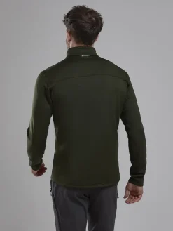 Fleece & Mid Layer-Montane Mens Fury XT Pull-On - Oak Green