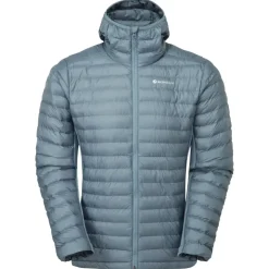Insulated Jackets-Montane Mens Icarus Lite Hoodie - Stone Blue