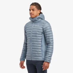 Insulated Jackets-Montane Mens Icarus Lite Hoodie - Stone Blue