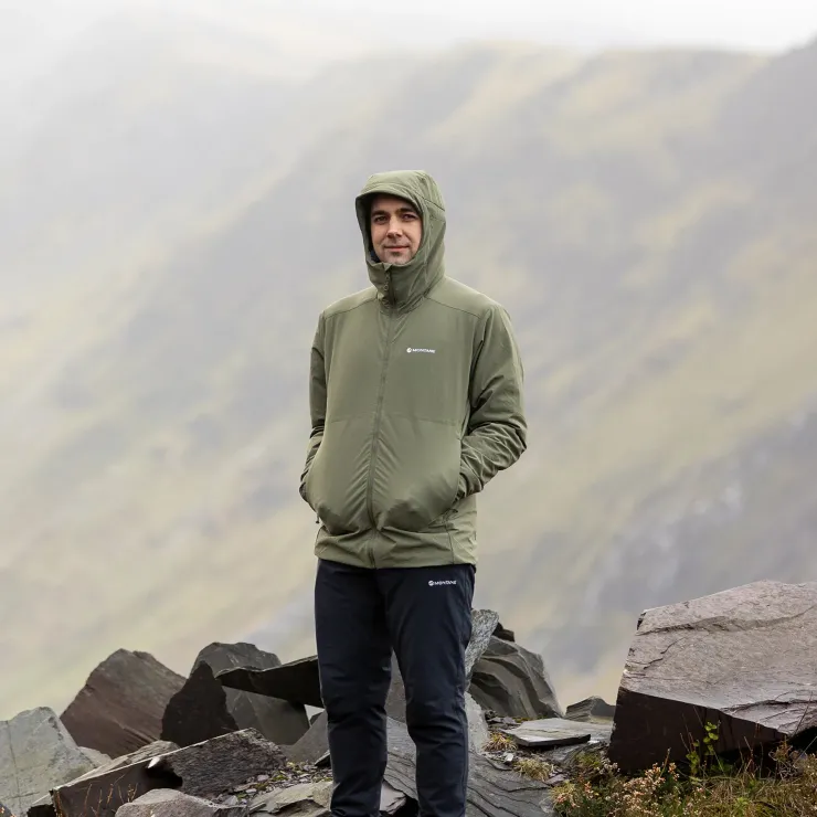 Softshell Jackets-Montane Mens Khamsin Hoodie - Caper