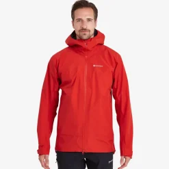 Waterproof Jackets-Montane Mens Phase Jacket - Adrenaline Red