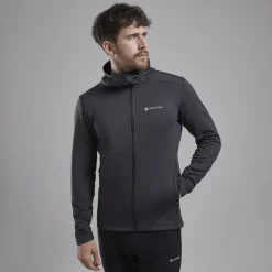 Fleece & Mid Layer-Montane Mens Protium Hoodie - Midnight Grey