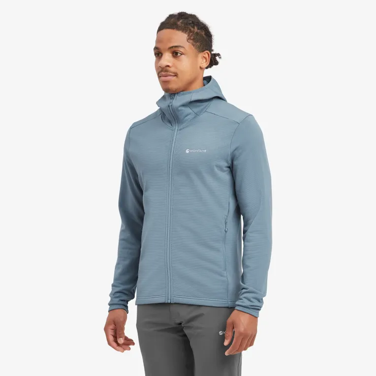 Fleece & Mid Layer-Montane Mens Protium Hoodie - Stone Blue