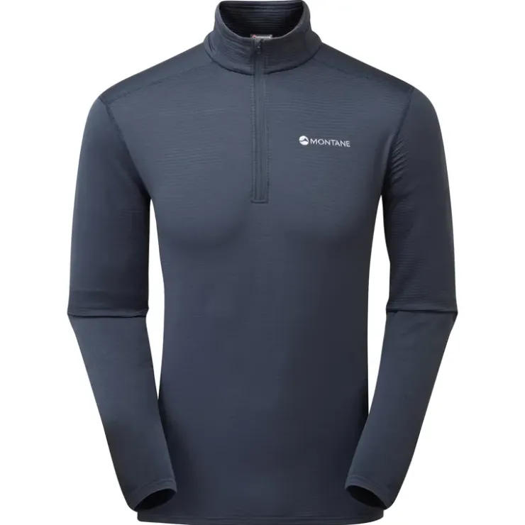Fleece & Mid Layer-Montane Mens Protium Lite Pull-On - Eclipse Blue