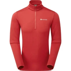 Fleece & Mid Layer-Montane Mens Protium Pull-On - Acer Red
