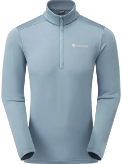 Fleece & Mid Layer-Montane Mens Protium Pull-On - Stone Blue