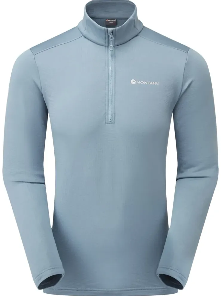 Fleece & Mid Layer-Montane Mens Protium Pull-On - Stone Blue