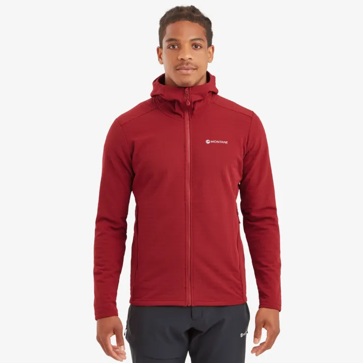 Fleece & Mid Layer-Montane Mens Protium XT Hoodie - Acer Red
