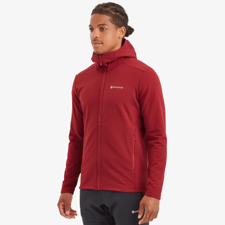 Fleece & Mid Layer-Montane Mens Protium XT Hoodie - Acer Red