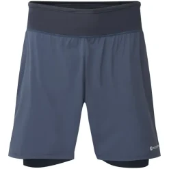 Shorts-Montane Mens Slipstream Twin Skin Shorts - Eclipse Blue