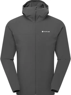 Softshell Jackets-Montane Mens Tenacity Nano Hoodie - Midnight Grey