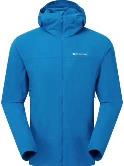 Softshell Jackets-Montane Mens Tenacity Nano Hoodie - Neptune Blue