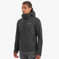 Softshell Jackets-Montane Mens Tenacity XT Hoodie - Black
