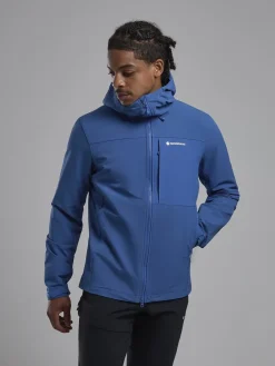 Softshell Jackets-Montane Mens Tenacity XT Hoodie - Neptune Blue