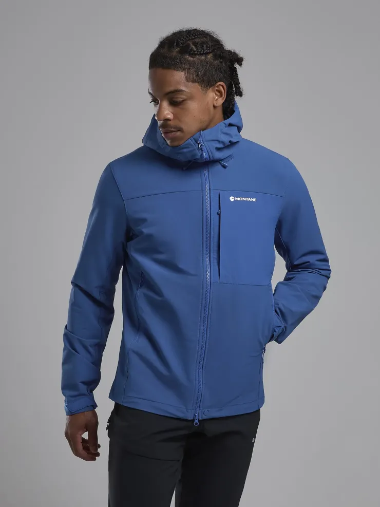 Softshell Jackets-Montane Mens Tenacity XT Hoodie - Neptune Blue