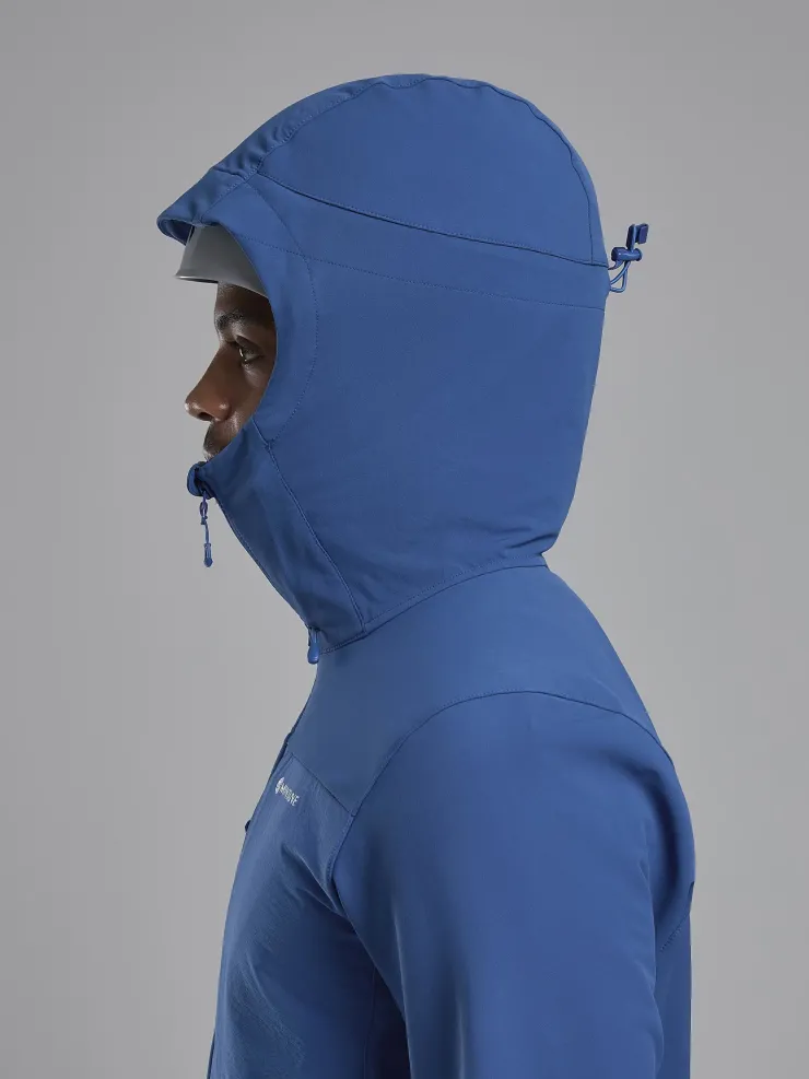 Softshell Jackets-Montane Mens Tenacity XT Hoodie - Neptune Blue