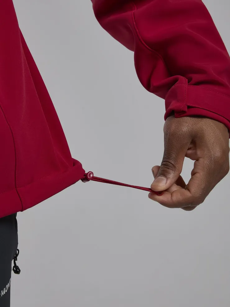 Softshell Jackets-Montane Mens Windjammer XPD Hoodie - Acer Red