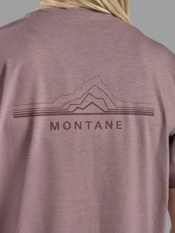 T-Shirts & Baselayers-Montane Womens Alhena Mountain 25 T-Shirt - Moonscape