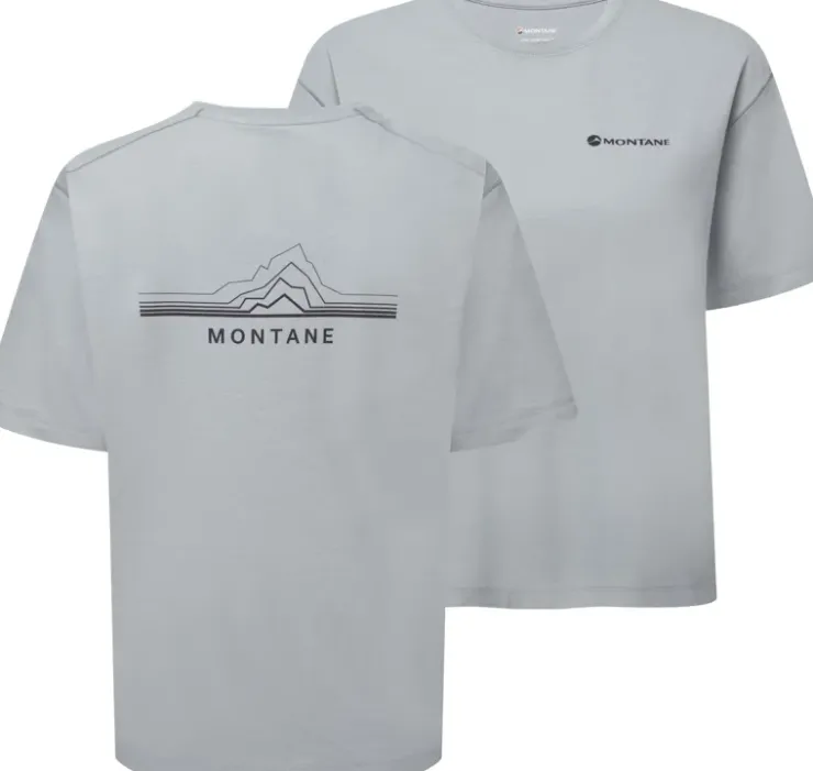 T-Shirts & Baselayers-Montane Womens Alhena Mountain 25 T-Shirt - Pebble Blue