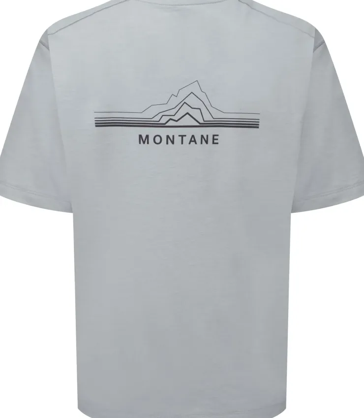 T-Shirts & Baselayers-Montane Womens Alhena Mountain 25 T-Shirt - Pebble Blue