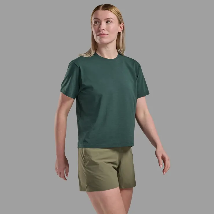T-Shirts & Baselayers-Montane Womens Alhena T Shirt - Deep Forest