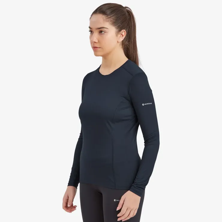 T-Shirts & Baselayers-Montane Womens Dart Lite Long Sleeve T-Shirt - Eclipse Blue