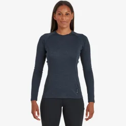 T-Shirts & Baselayers-Montane Womens Dart Long Sleeve T-Shirt - Eclipse Blue