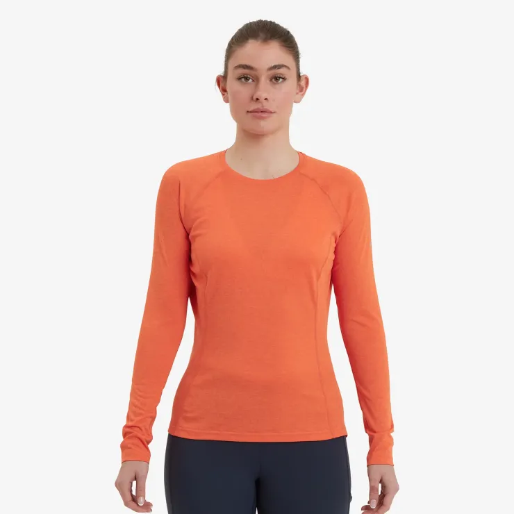 T-Shirts & Baselayers-Montane Womens Dart Long Sleeve T-Shirt - Tigerlily