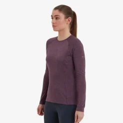 T-Shirts & Baselayers-Montane Womens Dart Long Sleeve T-Shirt - Mulberry