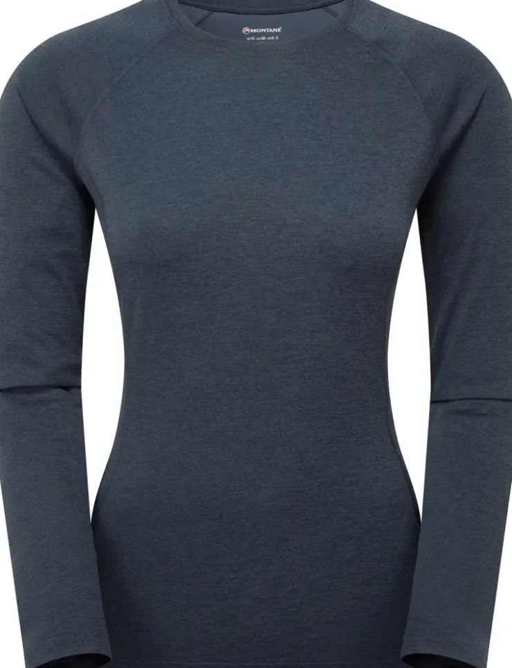 T-Shirts & Baselayers-Montane Womens Dart Long Sleeve T-Shirt - Eclipse Blue