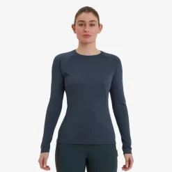 T-Shirts & Baselayers-Montane Womens Dart Long Sleeve T-Shirt - Eclipse Blue