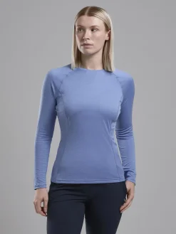 T-Shirts & Baselayers-Montane Womens Dart Long Sleeve T-Shirt - Cornflower