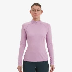 T-Shirts & Baselayers-Montane Womens Dart Zip Neck - Allium