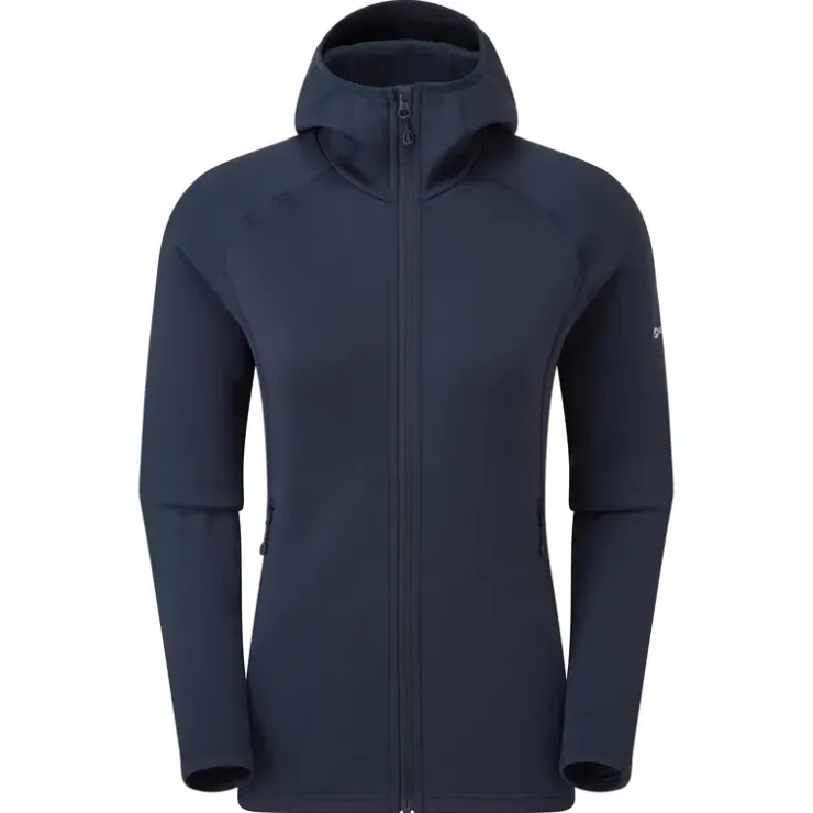 Fleece & Mid Layer-Montane Womens Fury Hoodie - Eclipse Blue