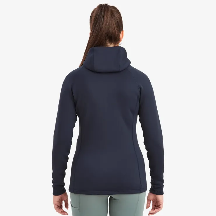 Fleece & Mid Layer-Montane Womens Fury Hoodie - Eclipse Blue