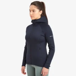 Fleece & Mid Layer-Montane Womens Fury Hoodie - Eclipse Blue