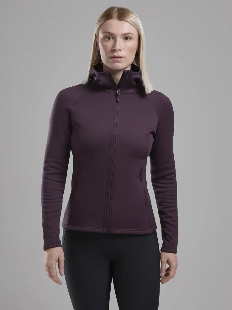 Fleece & Mid Layer-Montane Womens Fury Hoodie - Mulberry