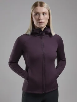 Fleece & Mid Layer-Montane Womens Fury Hoodie - Mulberry