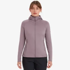 Fleece & Mid Layer-Montane Womens Fury Lite Hoodie - Moonscape