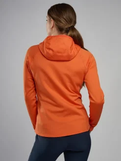 Fleece & Mid Layer-Montane Womens Fury Lite Hoodie - Tigerlily