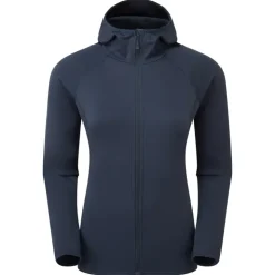 Fleece & Mid Layer-Montane Womens Fury Lite Hoodie - Eclipse Blue