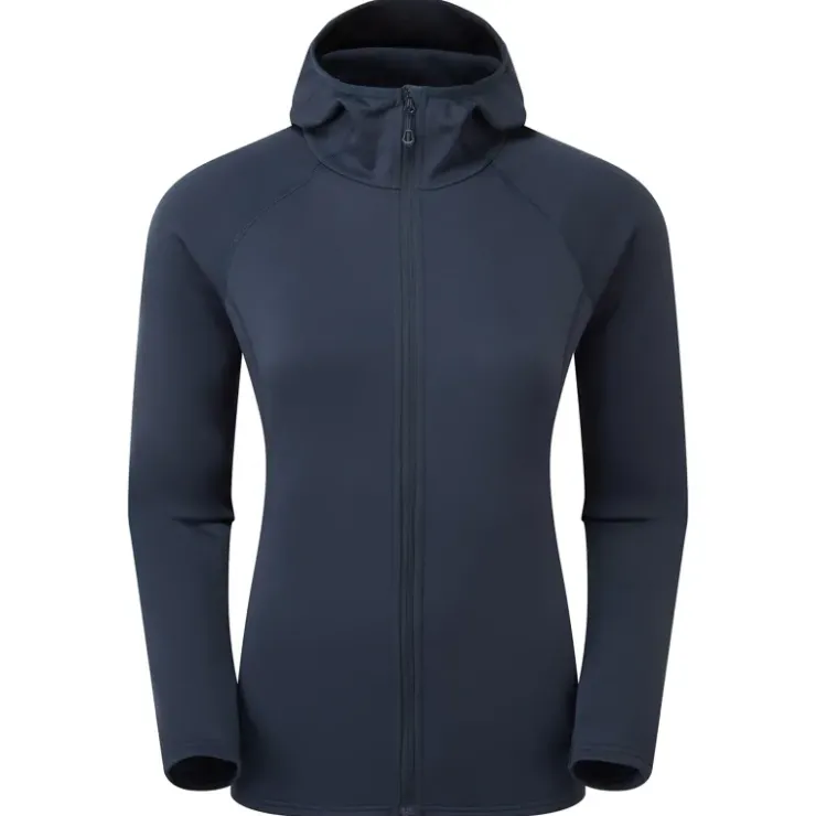 Fleece & Mid Layer-Montane Womens Fury Lite Hoodie - Eclipse Blue