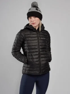 Insulated Jackets-Montane Womens Icarus Hoodie - Black
